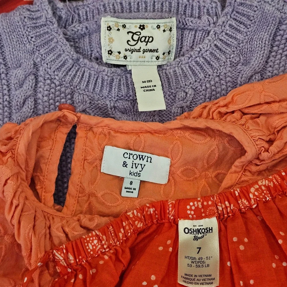 Summer Dress Bundle Girls Size 6-8 Lot of 6 Casual Play School Kids Boho Floral‎